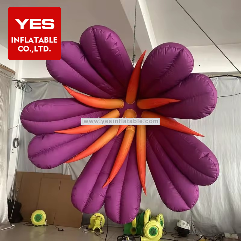 Personalized Inflatable Event Decoration Purplre Hanging Inflatable Flower