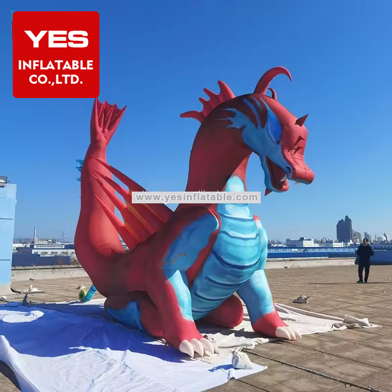 Customized Inflatable Animal Event Party Stage Decoration Inflatable Red Dragon