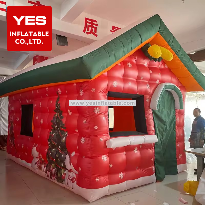 High Quality Inflatable Santa House For Christmas Holiday