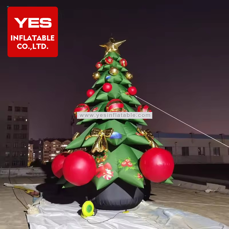 Christmas Blow Up Decoration Inflatable Christmas Tree With Ball