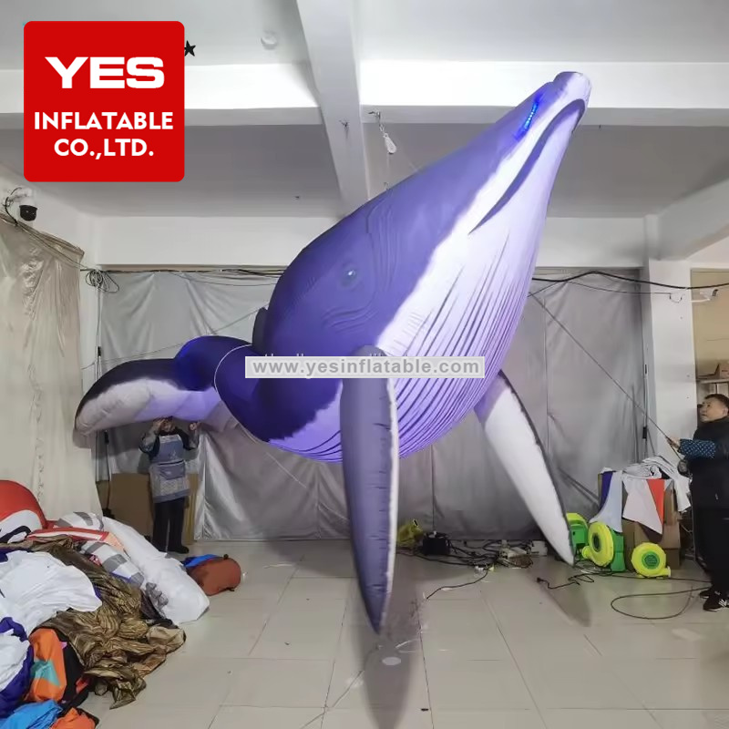 custom australian aquariums hanging animal mascot flying inflatable whale