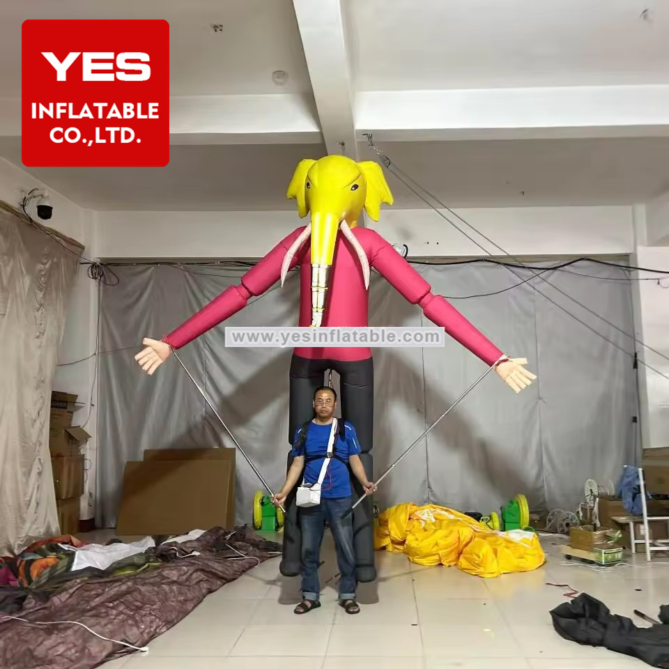 Factory Customized Walking Inflatable Animal Suit Costume Inflatable Elephant Puppet