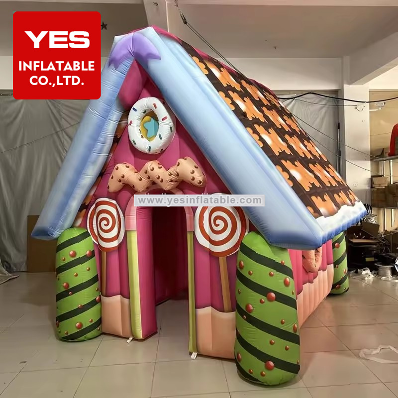 Amusement Park Decoration Inflatable Candy House Inflatable Tent House