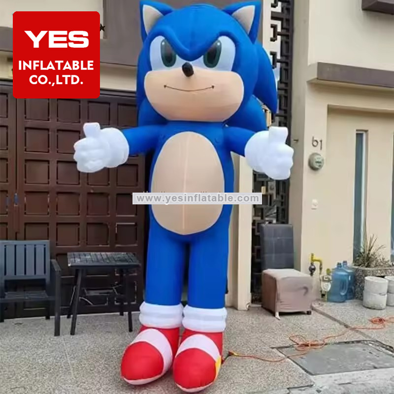 Inflatable advertising cartoon mascot blue sonic inflatable dog