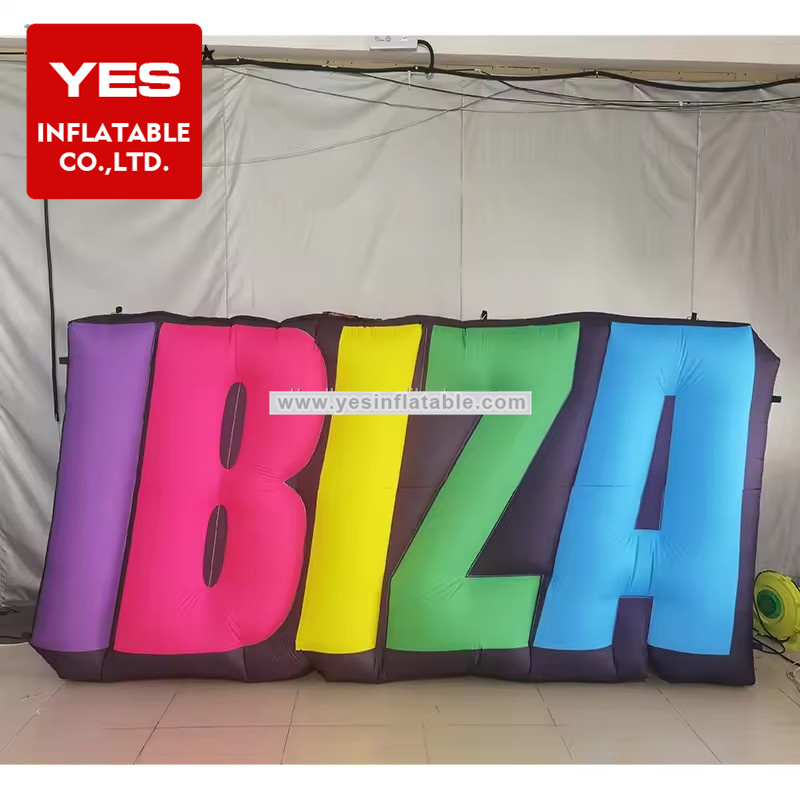 Custom inflatable advertising font words inflatable advertising letters with LED light