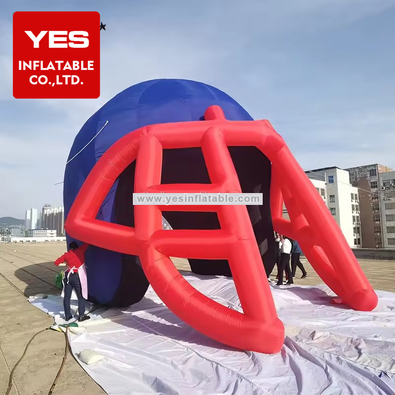 Advertising Large Football Sports Inflatable Helmet Tunnel Inflatable Football Tunnel For Event