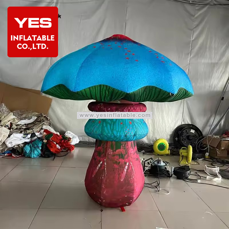 Outdoor Decoration Lifelike Stage Music Led Light Giant Inflatable Mushroom