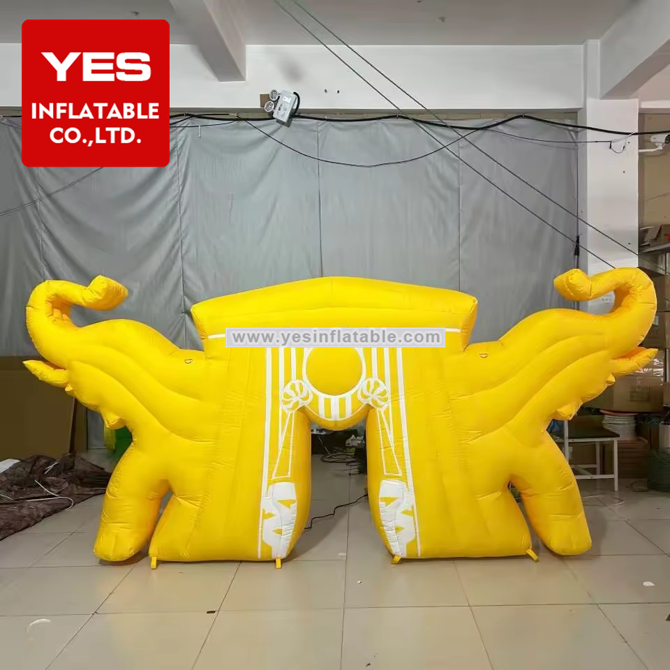 Custom Inflatable Sign Inflatable Advertising Board Yellow Inflatable Elephant Sign