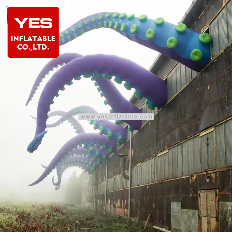 Custom Large Marine Animal Ads Stage Building Decoration Inflatable Octopus Tentacles