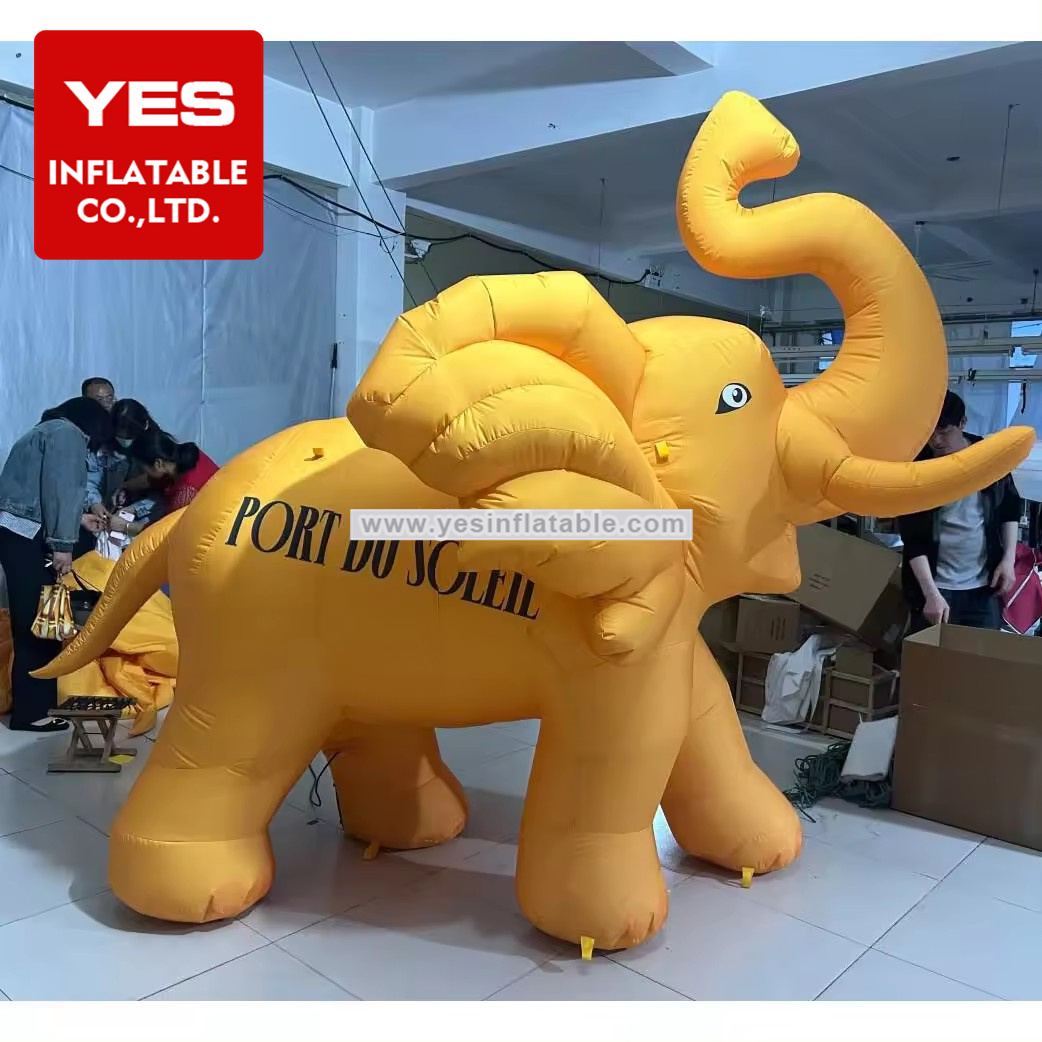 Giant Inflatable Advertising Mascot Model Yellow Inflatable Elephant