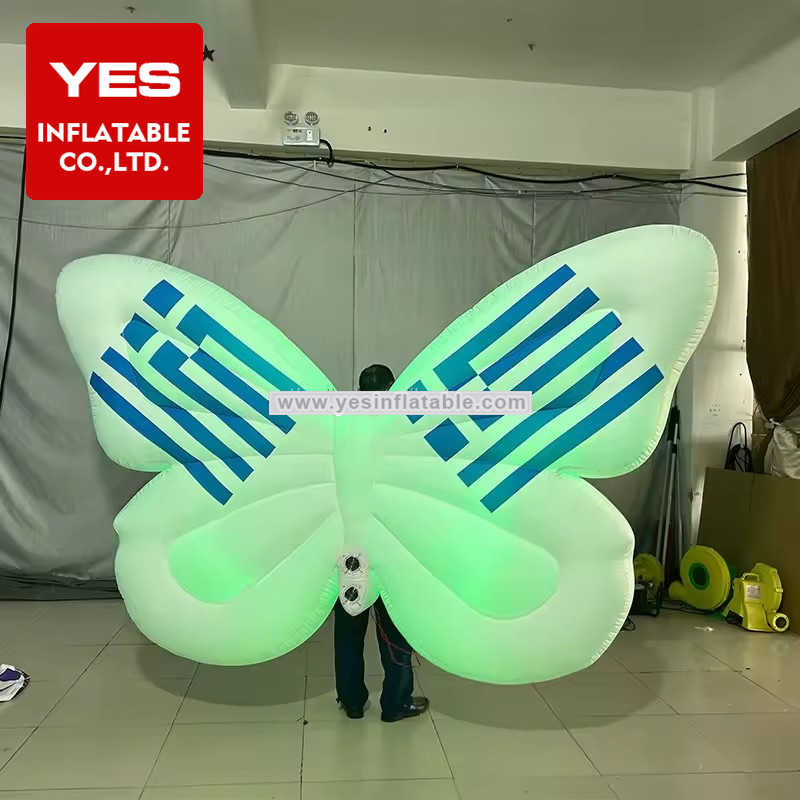 Factory Price Customized Colorful Inflatable Butterfly Costume With Led Light For Sale