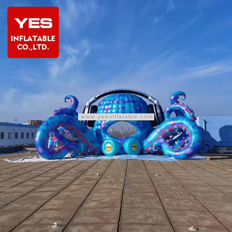 Giant Blue Inflatable Octopus Ocean Event Decoration Inflatable Octopus Stage