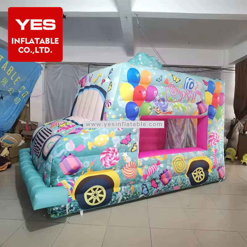 Mall inflatable model inflatable ice cream car inflatable food truck model