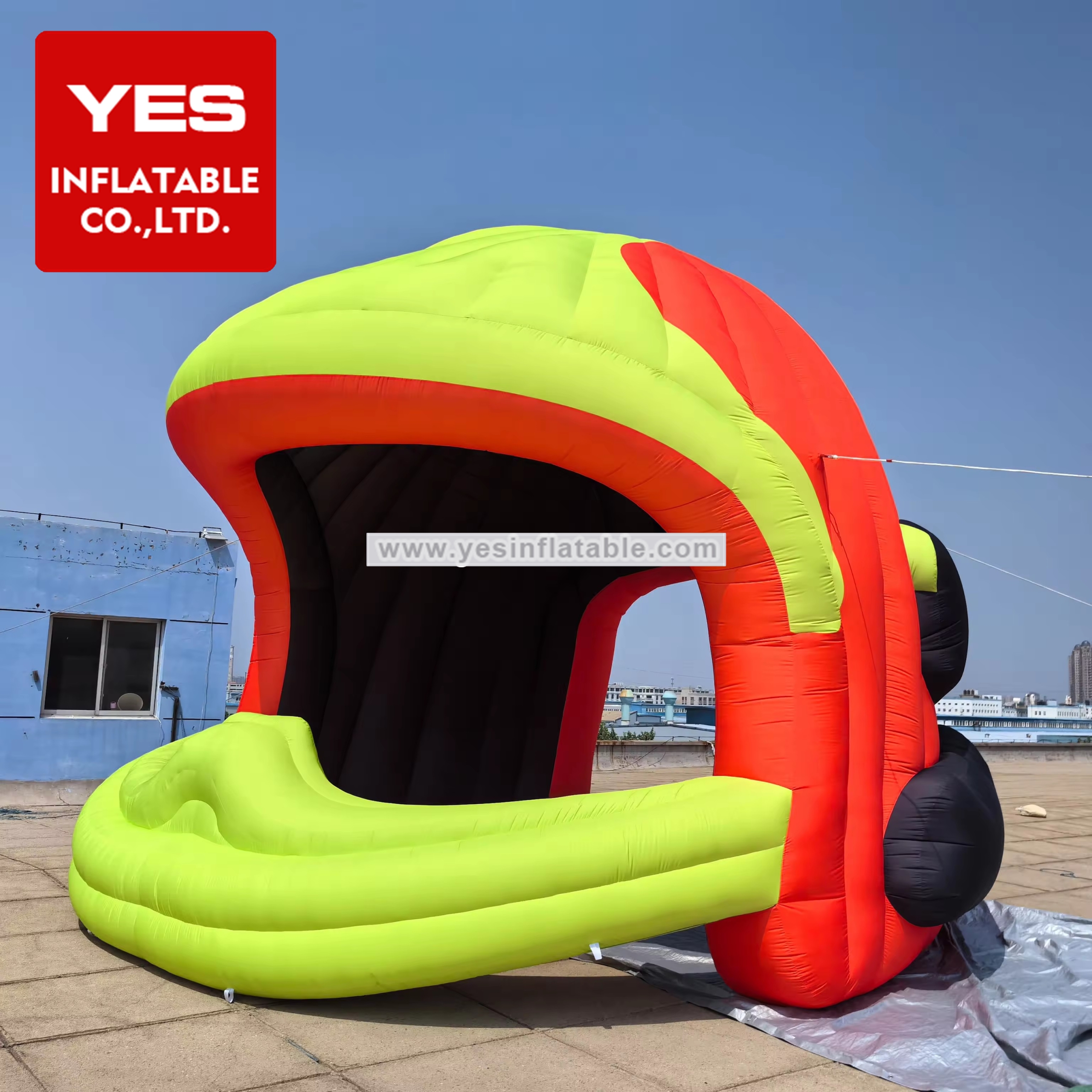 electronic music concert helmet shape stage booth inflatable for dj parties