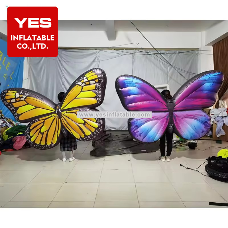 Custom Inflatable Party Costume Beautiful Butterfly Wing Inflatable Butterfly Costume