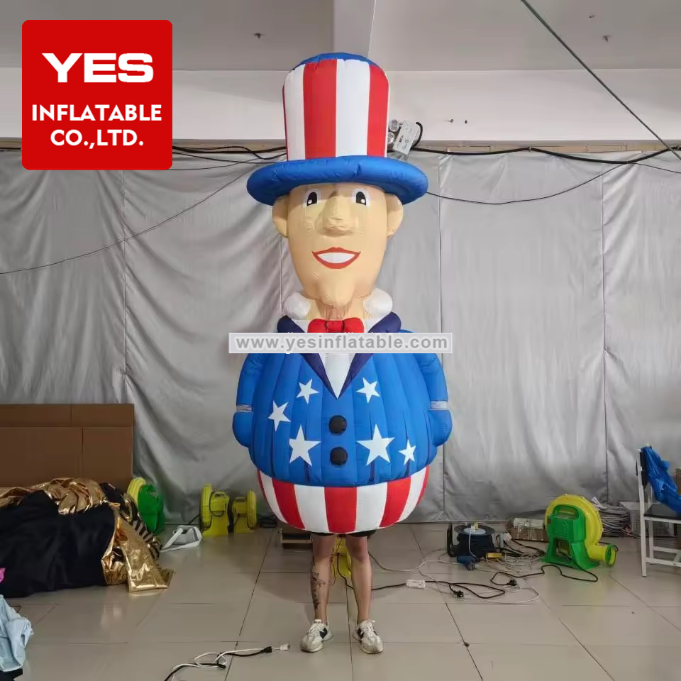 China Inflatable Walking Cartoon Inflatable Charater Image Costume Inflatable Uncle Costume