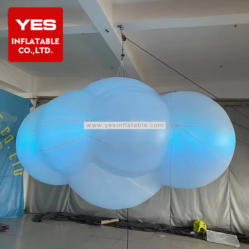 Custom Inflatable Led Clouds Huge Cloud Balloon Advertising Inflatable Cloud For Event Decoration