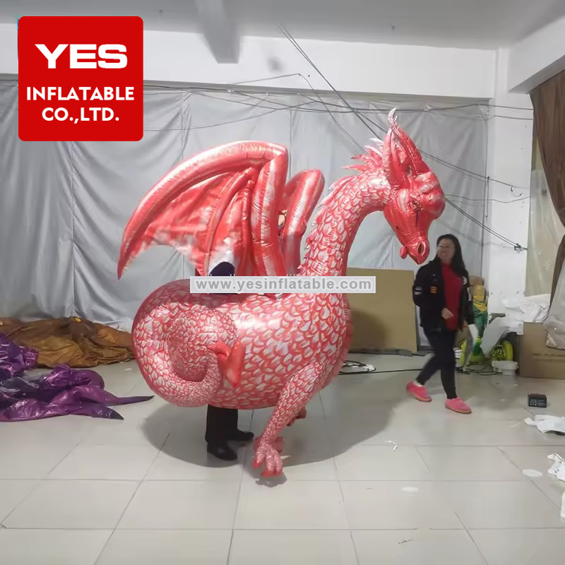 Custom Inflatable Cartoon Mascot Costume Inflatable Dragon Costume For Event Decoration