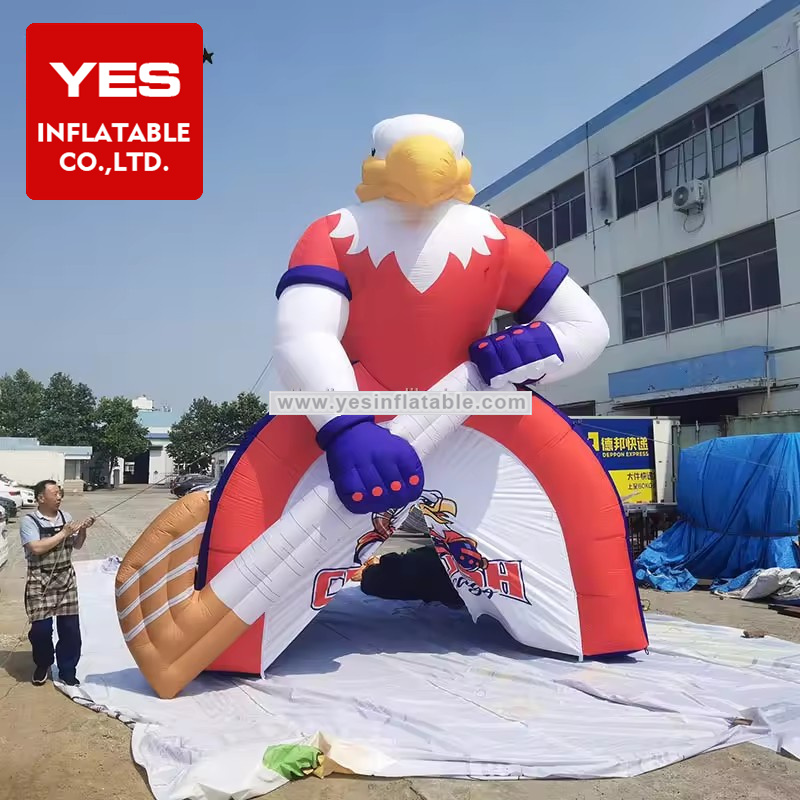 Customized Sports Events Inflatable Tunnel Inflatable Animal Tunnel Inflatable Eagle Mascot Tunnel