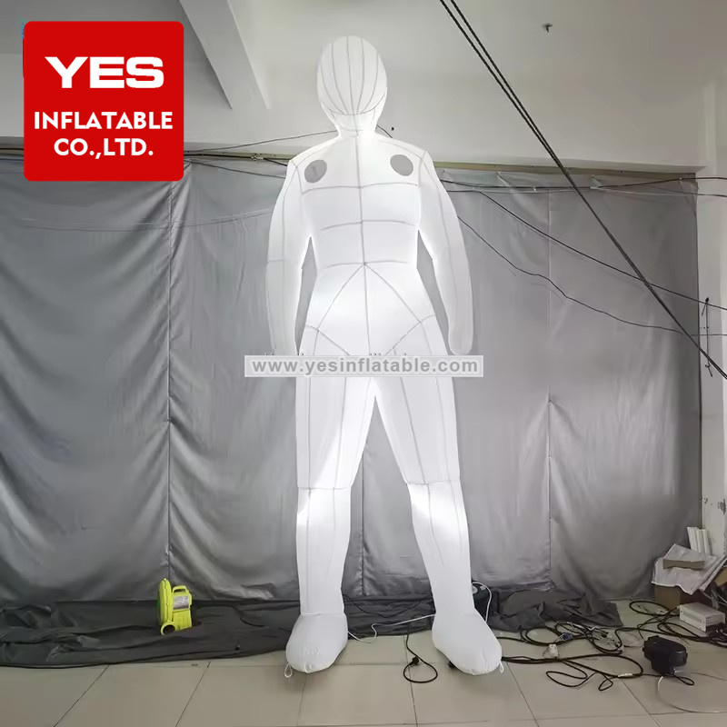 Low Price High Quality Poses Inflatable Advertising Model Inflatable Blank Man With Led Light