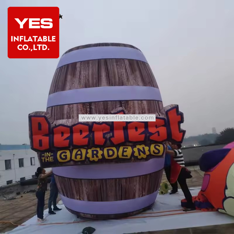 Inflatable advertisement beer barrel model inflatable beer shaped balloons