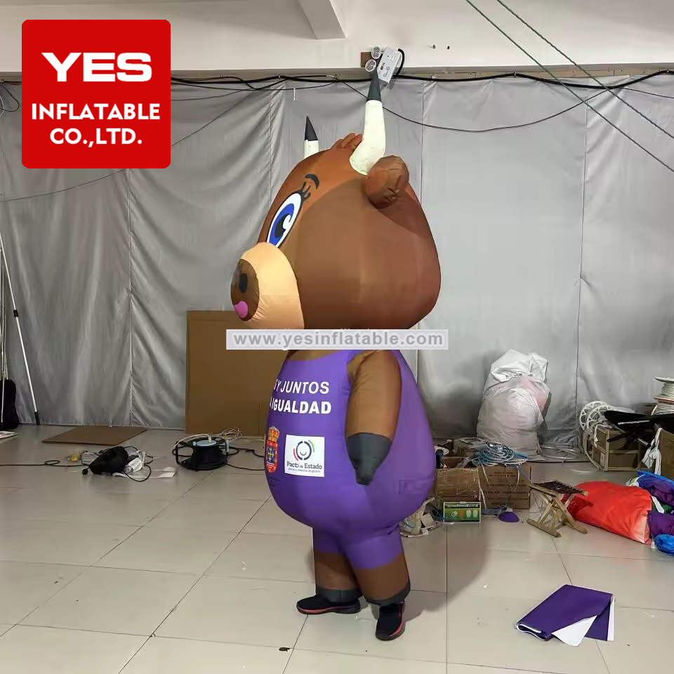 cute advertising cow mascot walkaround inflatable costumes