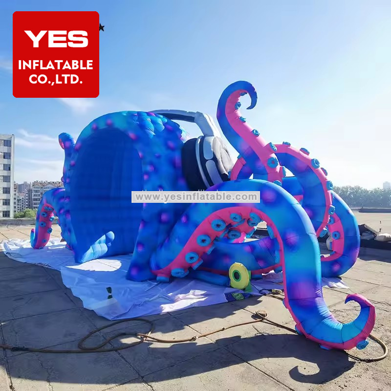 Concert Stage Decorations Large Giant Inflatable Octopus Stage Inflatable Dj Booth