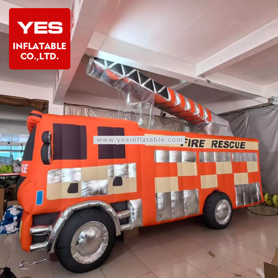 custom inflatable advertising red Inflatable fire truck