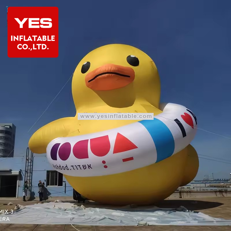 Giant Inflatable Animal Model Inflatable Yellow Duck For Outdoor Decoration