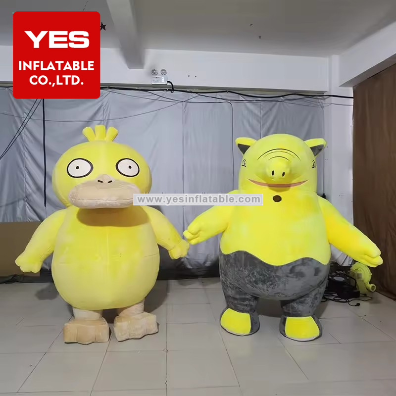 Cute Yellow Inflatable Plush Duck Costumes Inflatable Animal Costumes