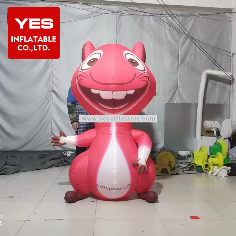 Customized Inflatable Cartoon Model Cute Inflatable Cartoon Squirrel For Advertising