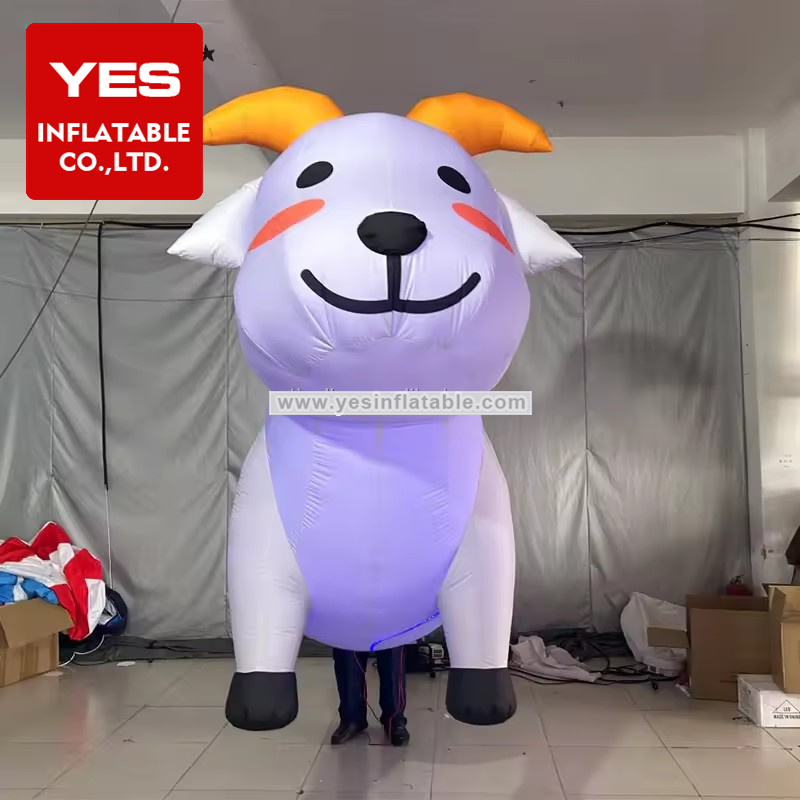 Cute Parade Inflatable Walking Animal Costume Inflatable Goat Mascot Costume