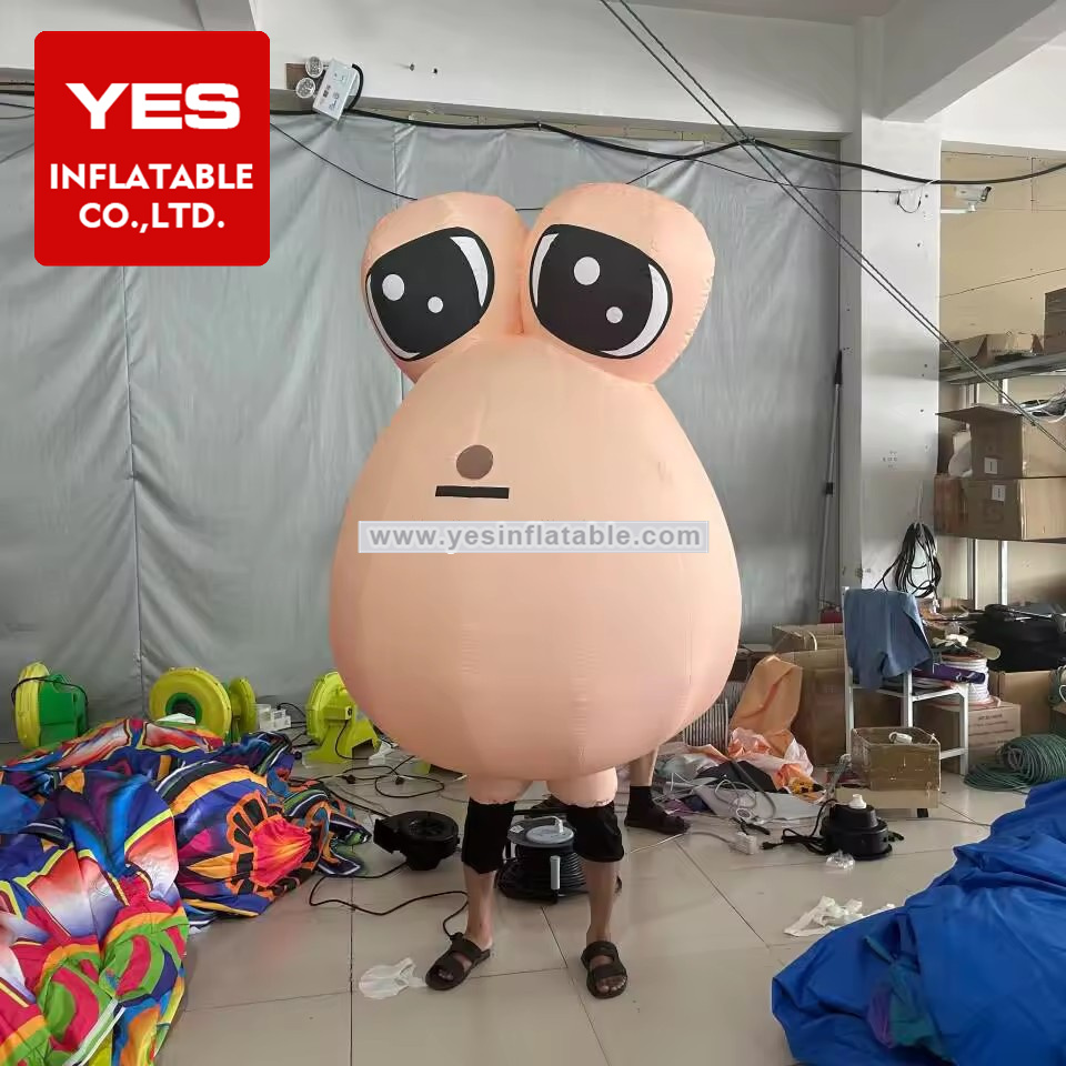 big eye cartoon character costume walking inflatable big head for parade