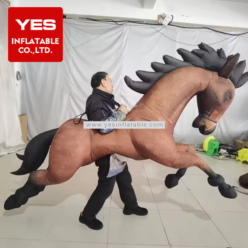 Walking Performance Street parade lighted inflatable horse riding costume