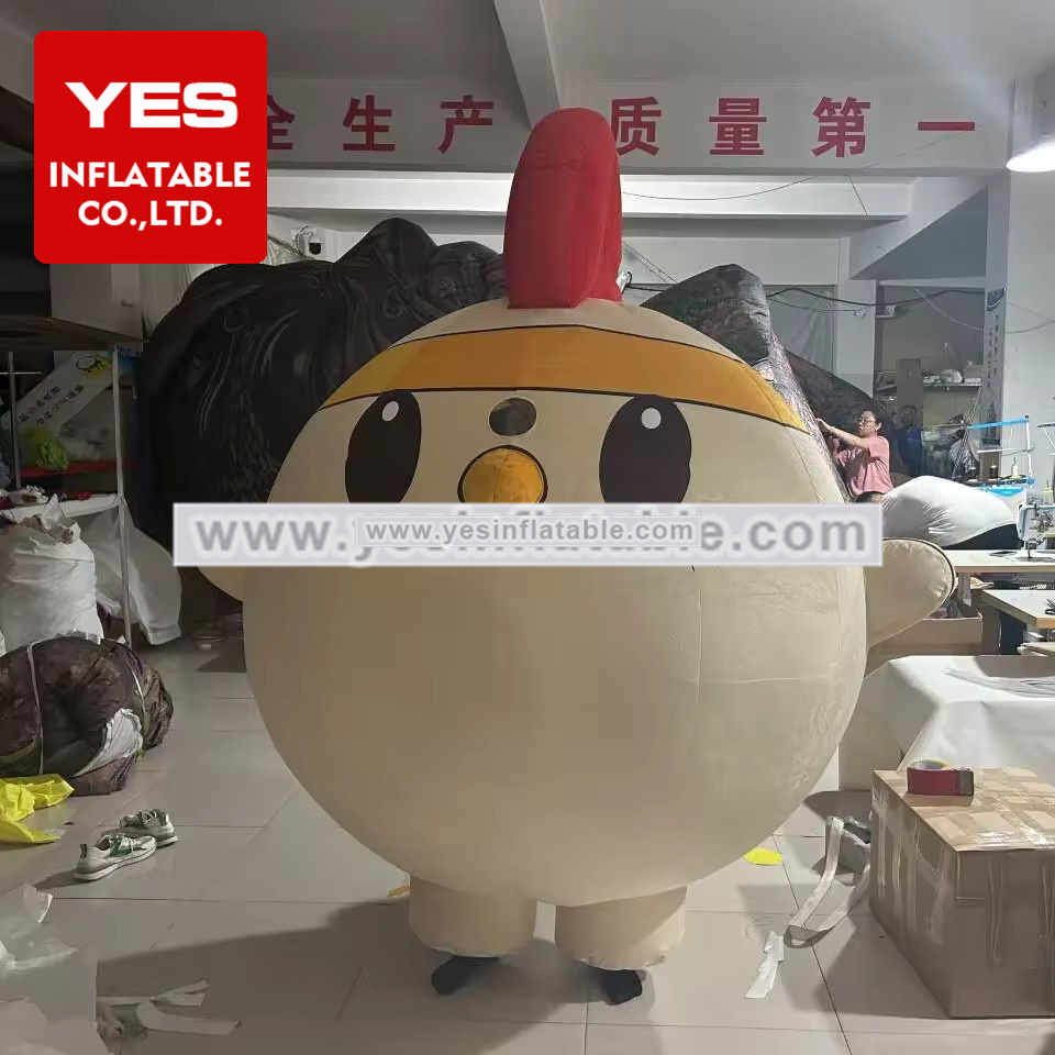 China Inflatable Walking Cartoon Inflatable Animal Mascot Costume Inflatable Chick Costume With Led Light