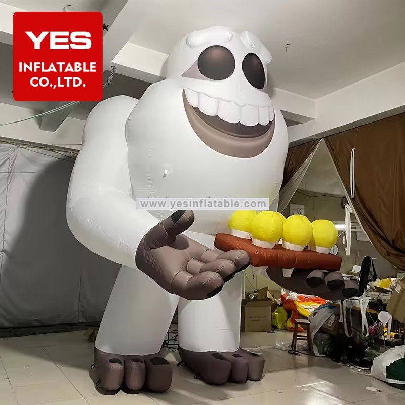 High Quality Inflatable Cartoon Image Cute Inflatable White Cartoon Character For Sale