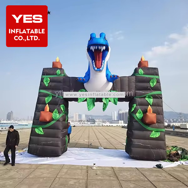 Factory Price Giant Inflatable Dinosaur Arch For Party Decoration