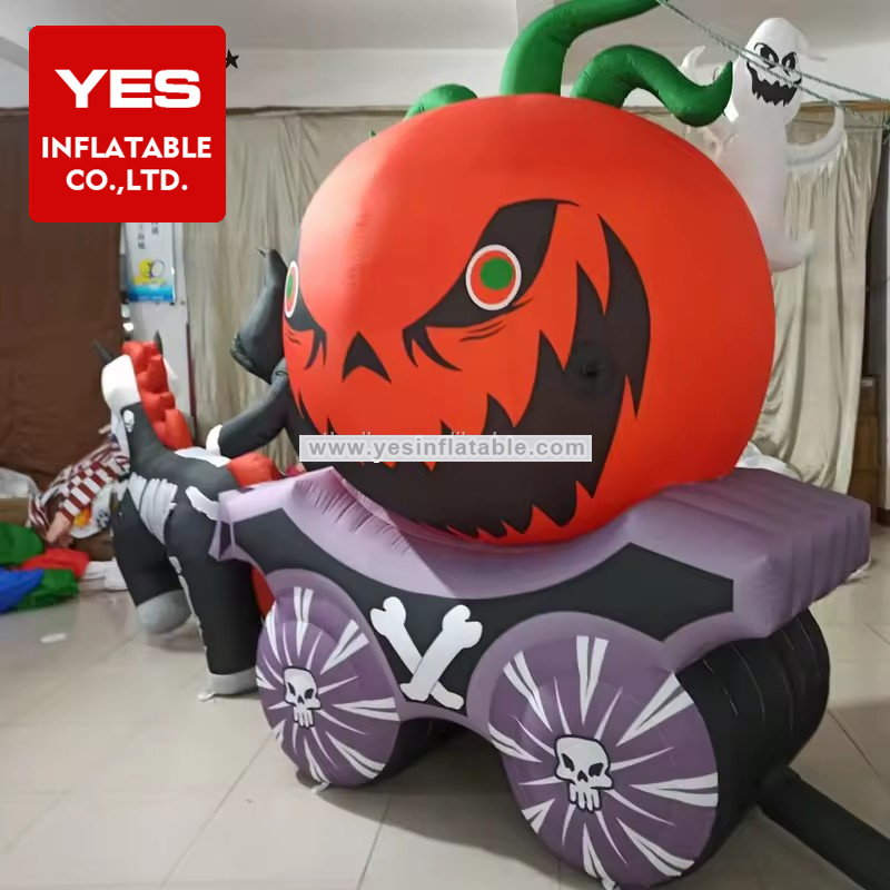 wholesale ghost pumpkin carriage halloween inflatables