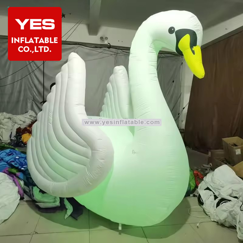 Fantastic valentine’s day wedding decoration white big inflatable swan