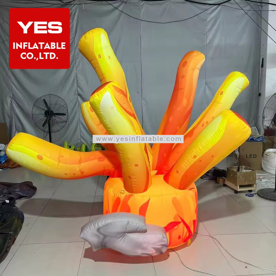 Customized Inflatable Animal Model Marine Theme Party Decoration Luminous Inflatables Seaweed With Led Light