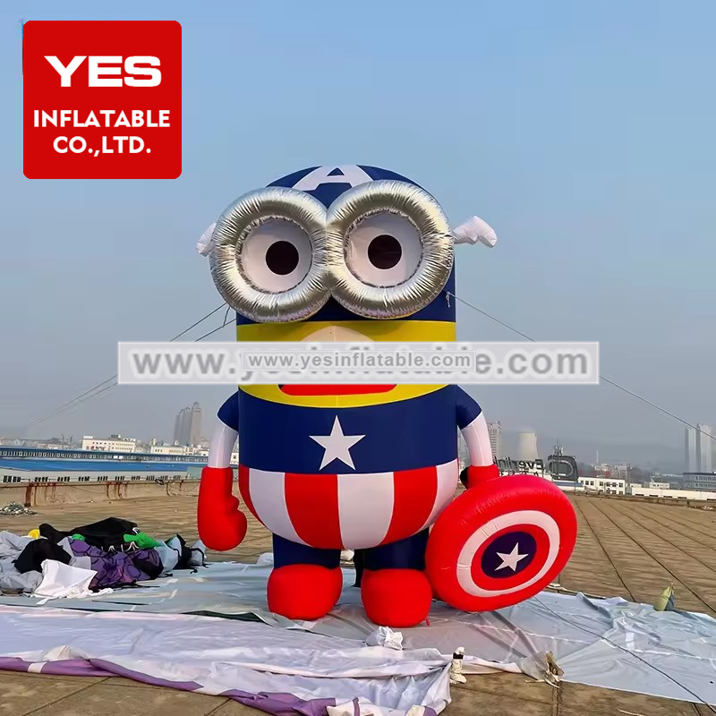 Customize Parade Balloon Yellow Cartoon Model Giant Inflatable Characters for   Advertising