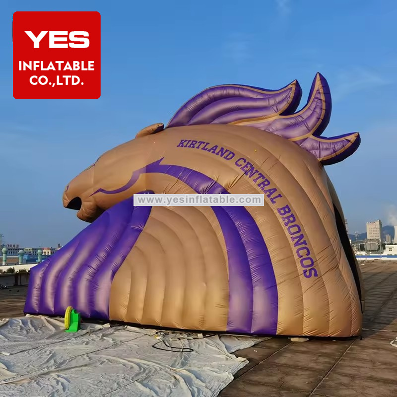 Athlete Entrance Inflatable Tunnel Inflatable Sport Tunnel Inflatable Horse Head Tunnel For Sale