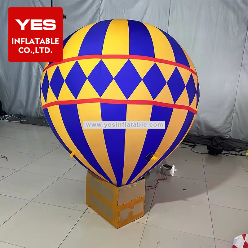 Best Sale Inflatable Led Light Balloon Stripes Custom Colorful Inflatable Hot Air Balloon For Party