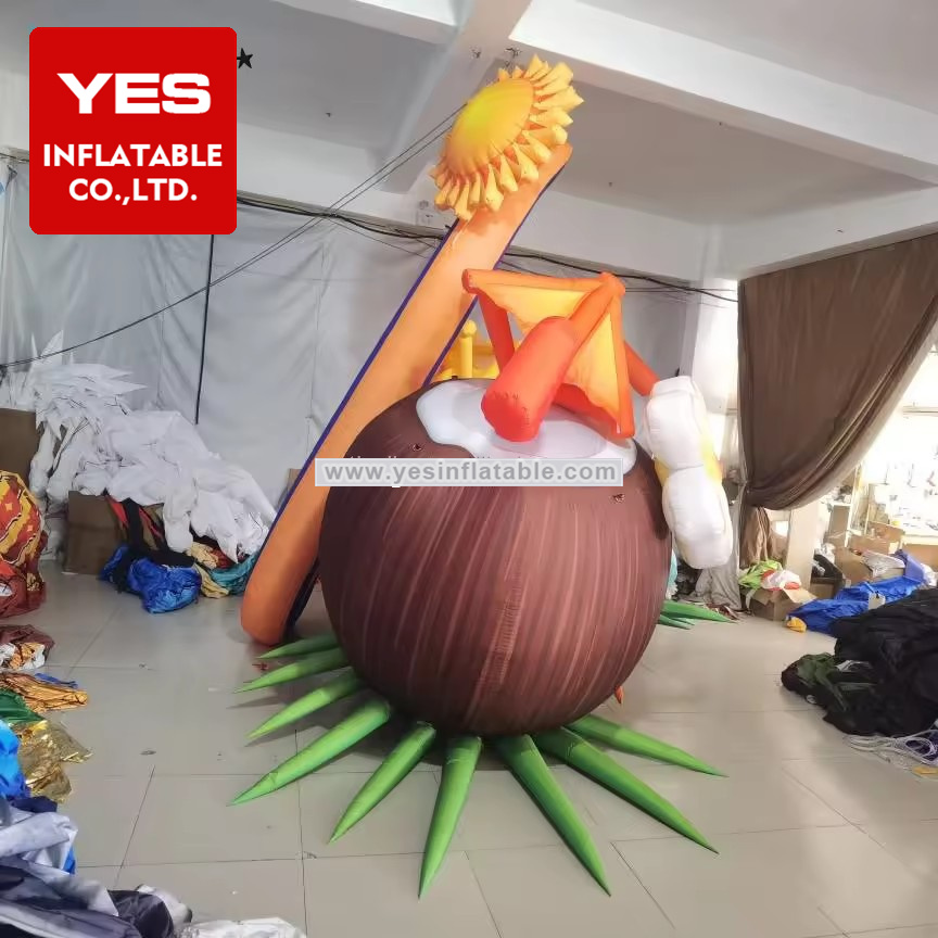 Coconut Shop Seaside Party Decorations Advertising Inflatable Fruit Model Inflatable Coconut