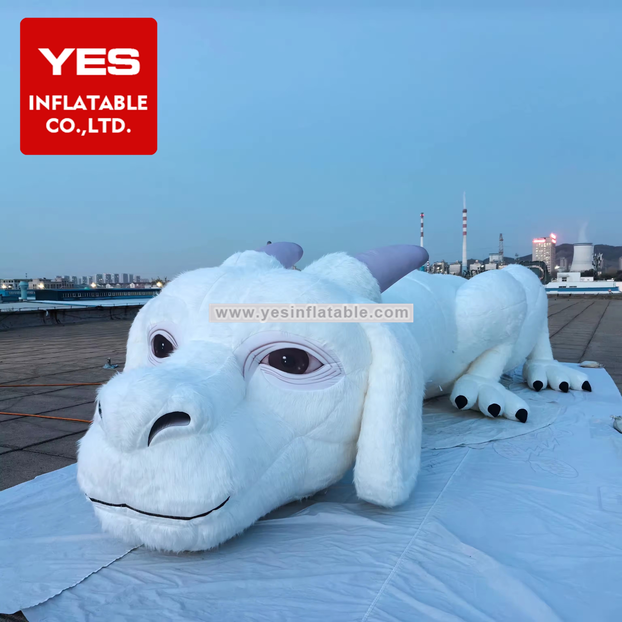 Giant Inflatable Animal Model Mythical Creatures White Inflatable Goat