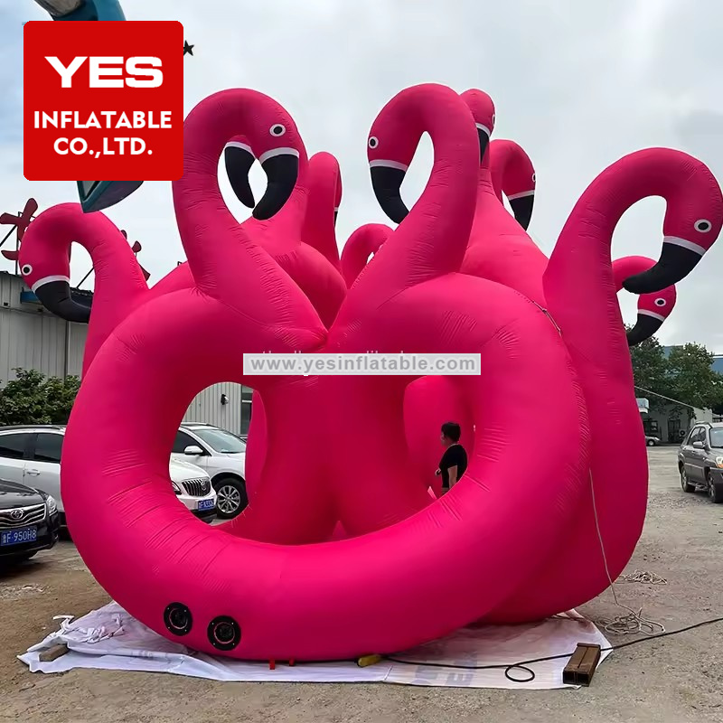 New Design Inflatable Swan Animal Arch Inflatable Double Arch Inflatable Composite Arch   Blow Up Archway