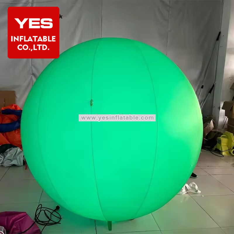 Big White Inflatable Balloon Hangable Led Light Inflatable Ball For Event