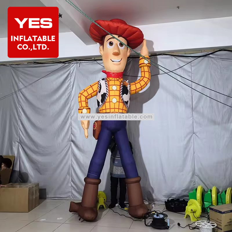 Custom west cowboy props cartoon character outdoor large inflatable cowboys