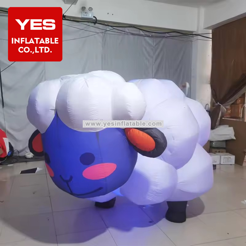 Parade Inflatable Walking Costume Inflatable Sheep Mascot Costume With Led Light