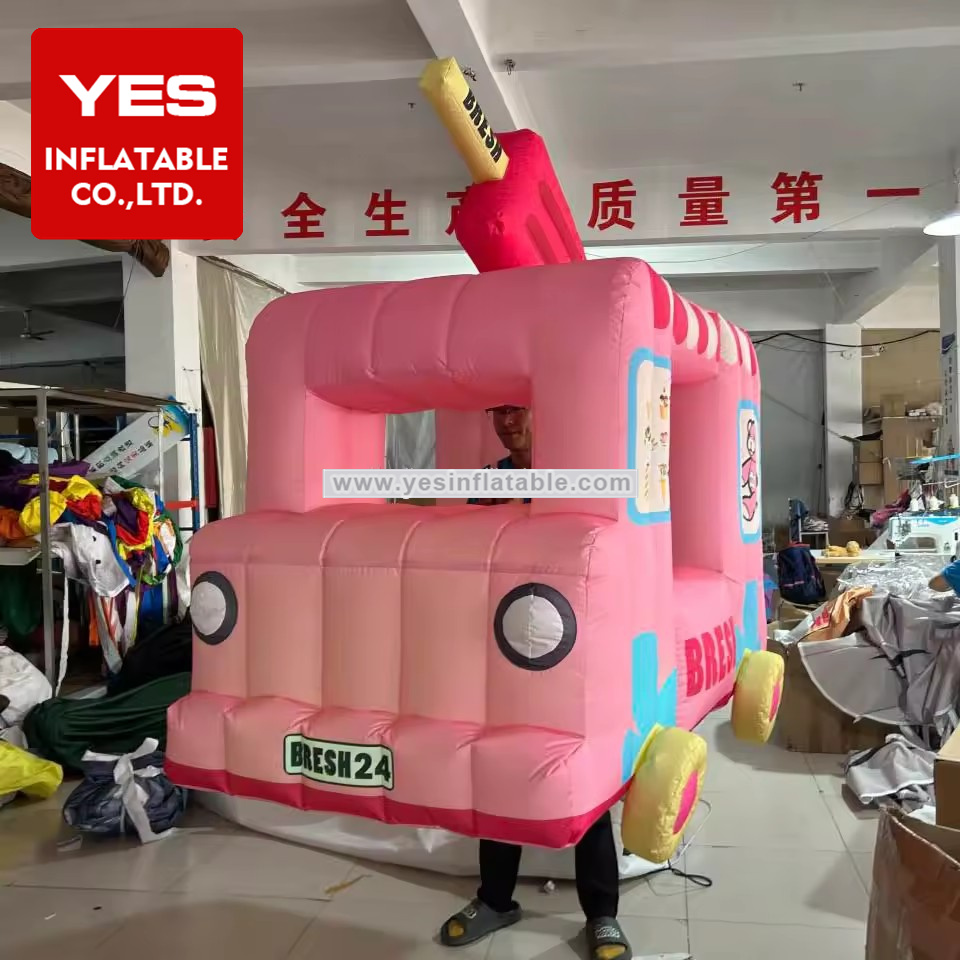 Event Pink Inflatable Cold Drink Truck Parade Costume Inflatable Car Costume